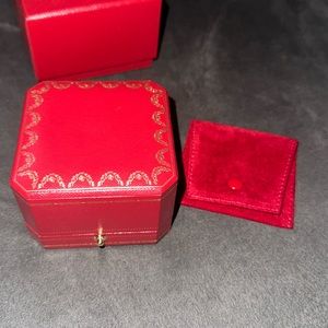 ❤️Cartier Ring Box Case and Red Velvet’ Traveling Jewelry Pouch ❤️